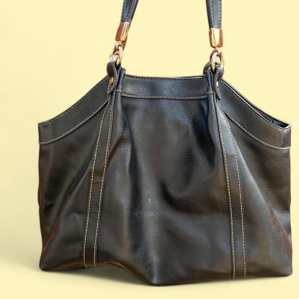 Black slouchy shoulder bag the